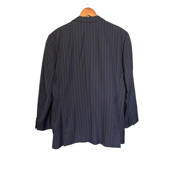 ERMENEGILDO Zegna Suit Size 54R 44R US Gray Maroon White Pinstripes 100%… - Picture 4 of 16